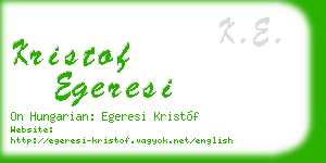 kristof egeresi business card