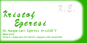 kristof egeresi business card